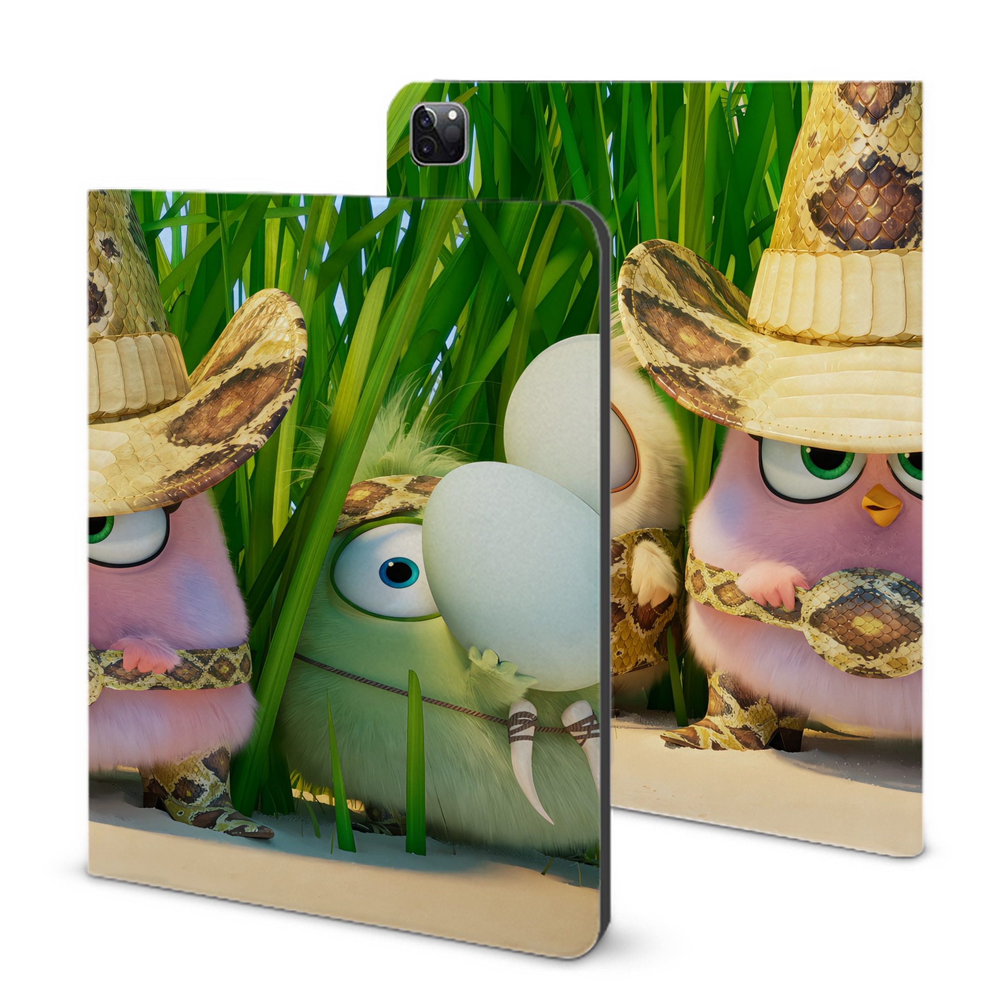 （画像用） Angry Birds アングリーバード IPad ケース ブック型 PUレザー TPU 耐衝撃 軽量 薄型 ペン収納なし 全面保護 IPad 各モデル対応